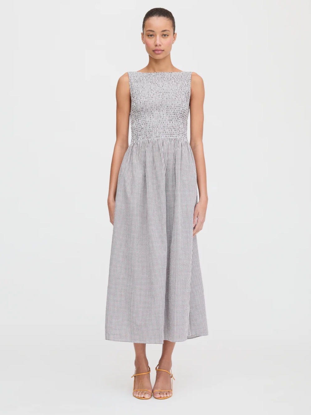 Hill House Cosima Dress in Chocolate Gingham size L